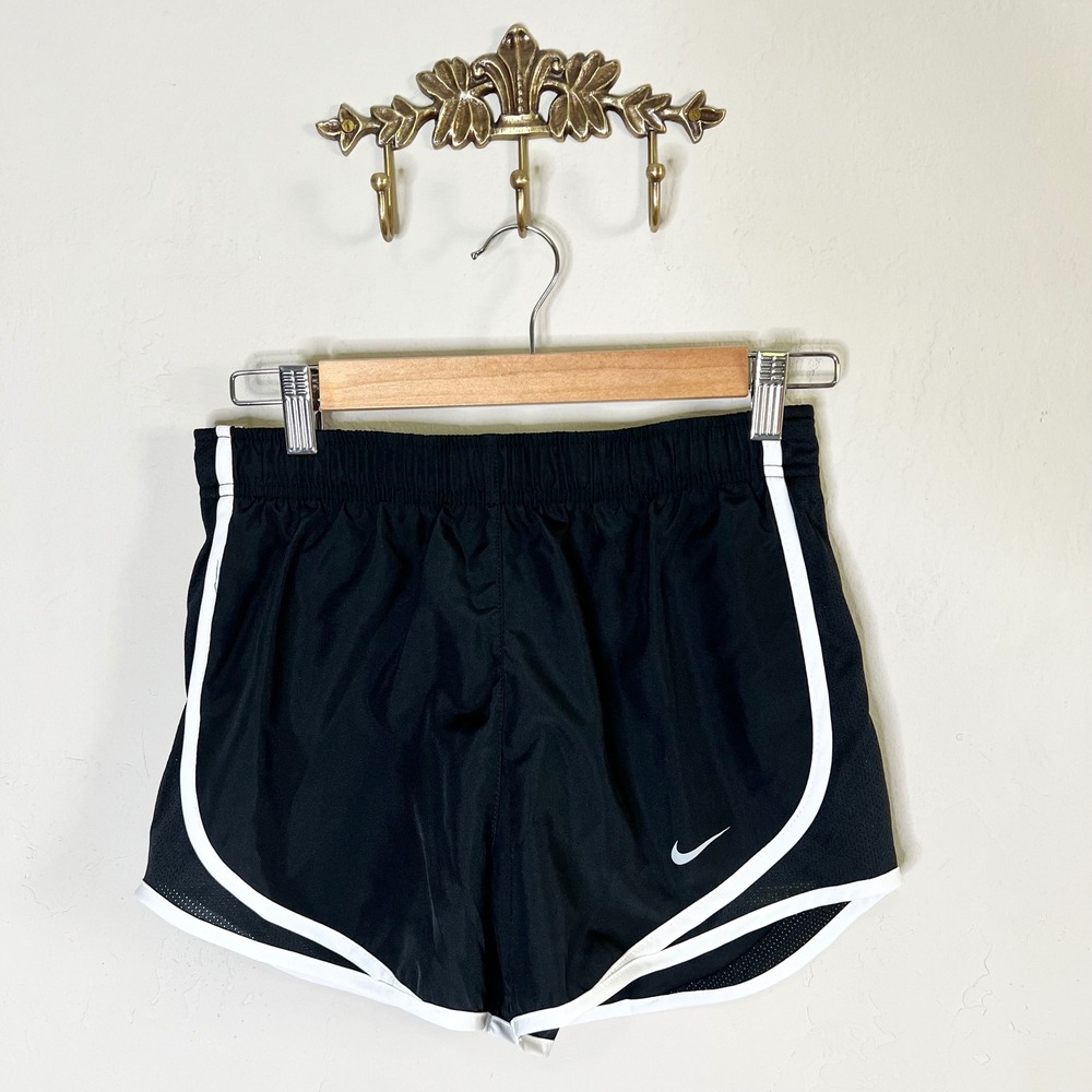 Nike Running Shorts Tempo Womens Size XS Black White Dri-FIT Activewear New